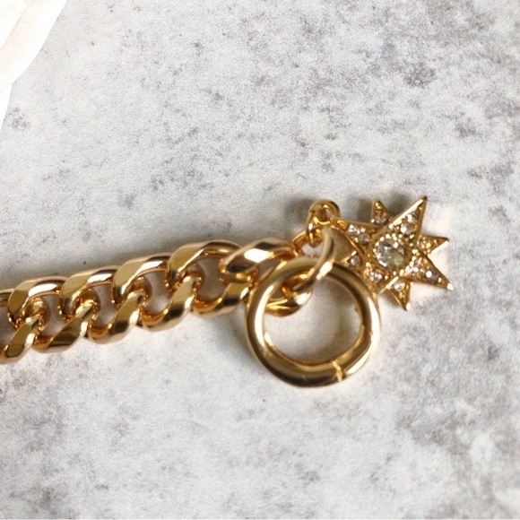 Ettika Chain Link Bracelet 14K Gold Plated Starry Charms - Picture 7 of 9